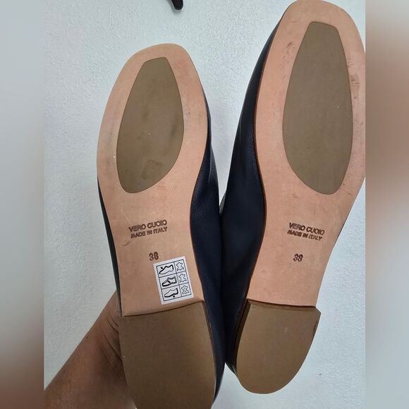 New Essen The Foundation Flat - Navy Size US 7.5 Leather - Picture 6 of 12